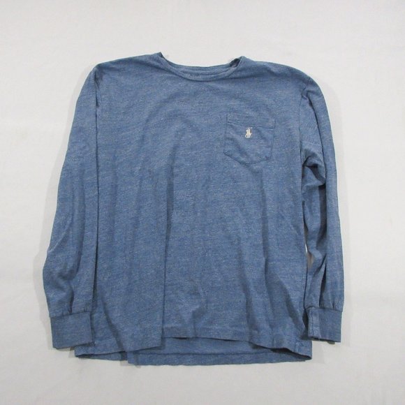 Polo Ralph Lauren Other - Polo Ralph Lauren Blue Sz Medium Sweatshirt Front Pocket Crew Neck Long Sleeve